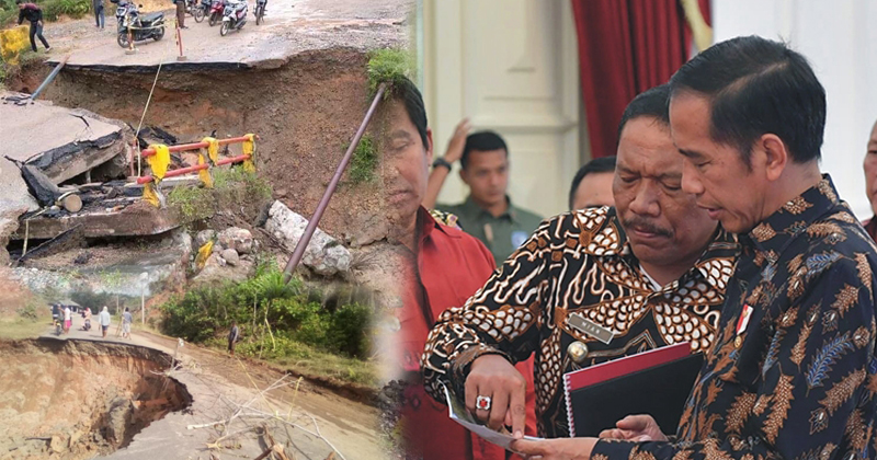 Bupati bengkulu utara Mi'an bersama presiden joko widodo