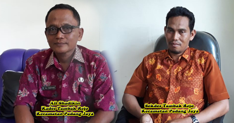Kepala Desa Tambak Rejo ALi Shadikin