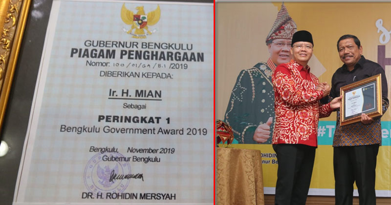 Gubernur Bengkulu Rohidin Mersyah