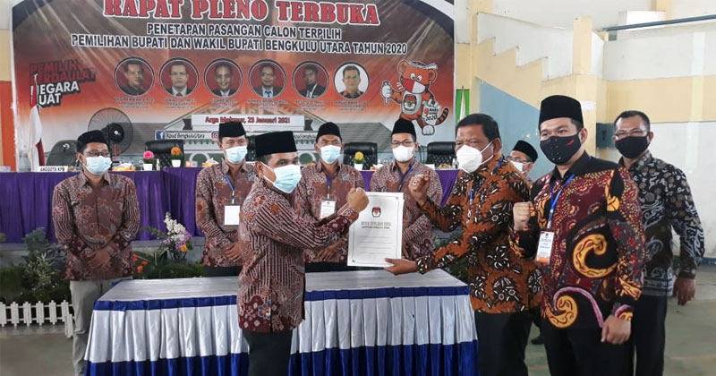 Paslon Mi'an Arie ditetapkan menjadi pemenang Pilkada Bengkulu Utara
