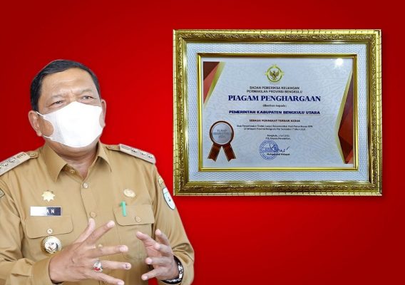 Penghargaan yang diterima Pemkab BU dari BPK RI Perwakilan Bengkulu